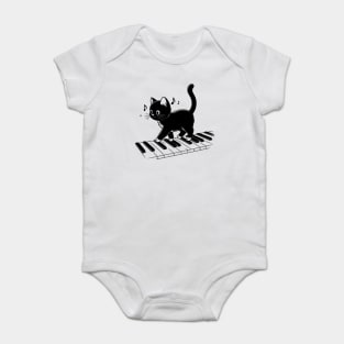 Purrfect Meowlody: Piano Paws Baby Bodysuit